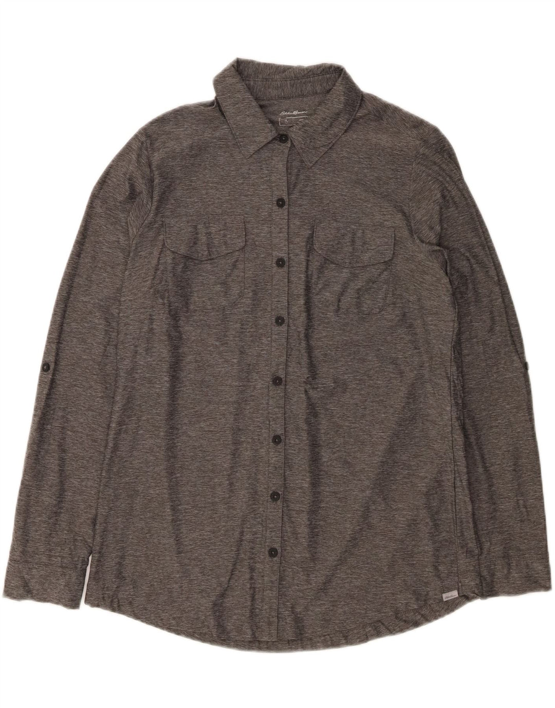 EDDIE BAUER Womens Shirt UK 16 Large Grey Polyester Vintage Eddie Bauer and Second-Hand Eddie Bauer from Messina Hembry 