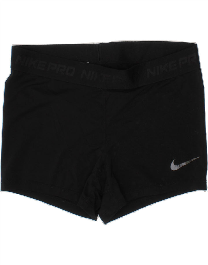 NIKE Womens Sport Shorts US 8/10 Medium  Black Polyester Vintage Nike and Second-Hand Nike from Messina Hembry 