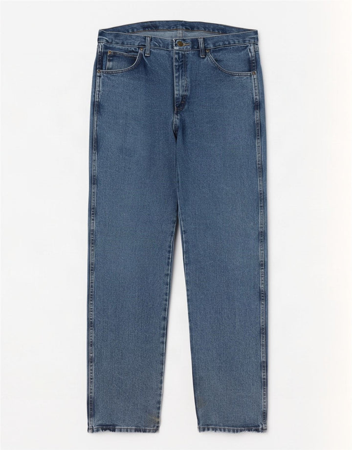 Wrangler Straight Jeans til mænd W36 L36 blå bomuld