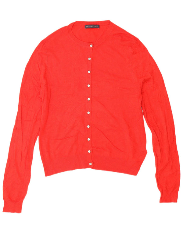 Marks & Spencer Dame Cardigan Sweater UK 14 Large Red Viscose