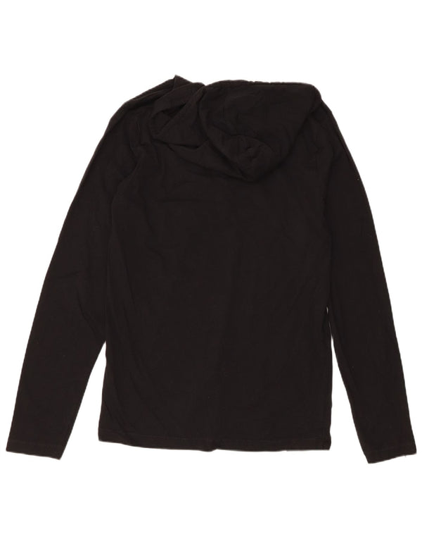 Fcuk Herre Hooded Grafisk Top Langærmet Medium Sort Bomuld