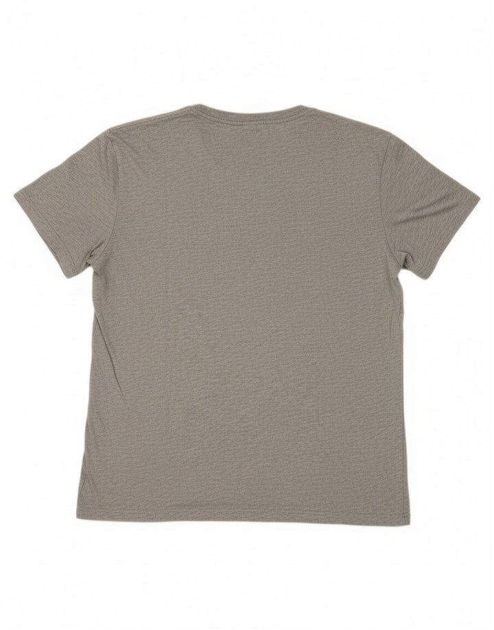 TOMMY HILFIGER Womens T-Shirt Top UK 14 Medium Grey Cotton