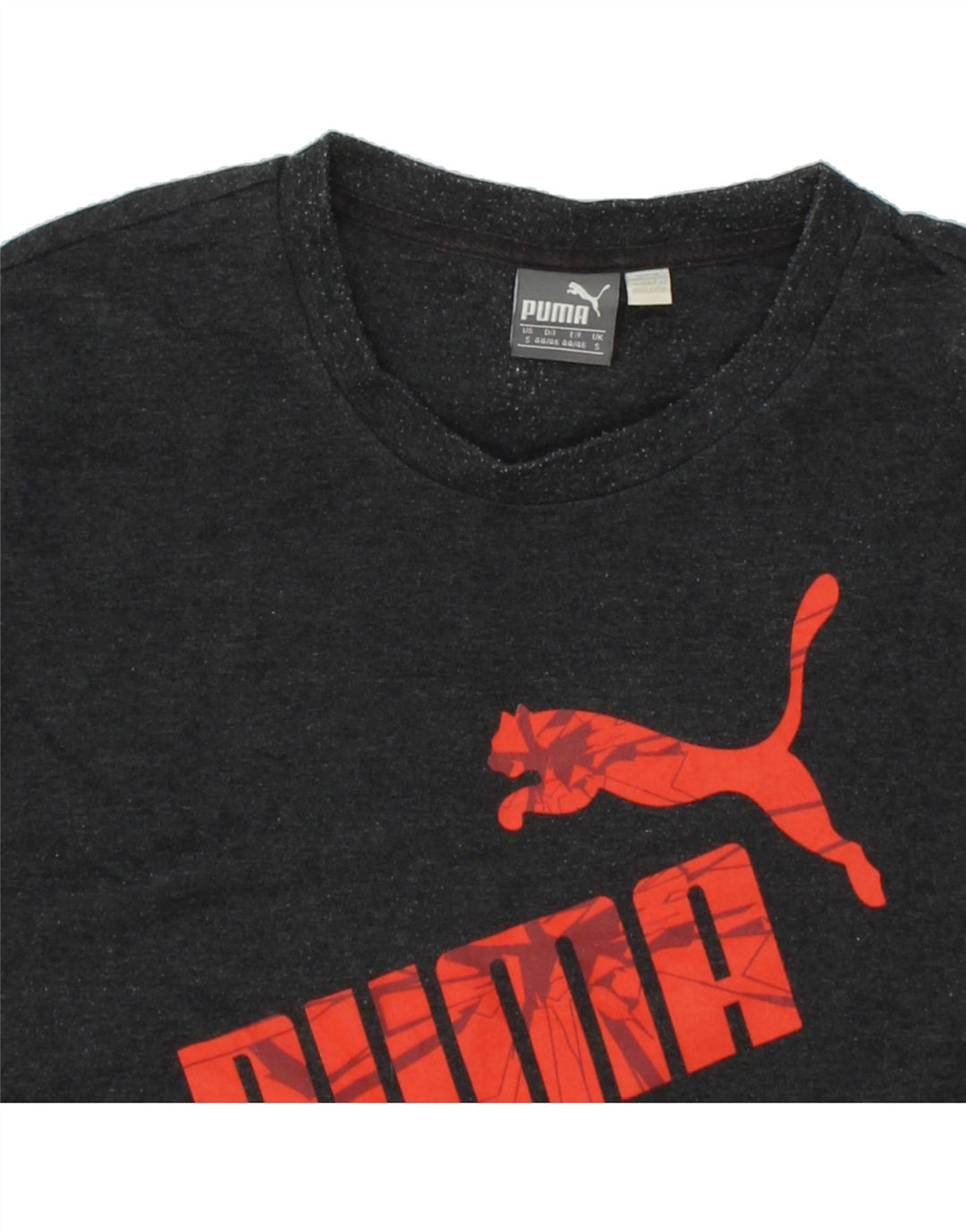 PUMA Mens Graphic T-Shirt Top Small Grey Vintage Puma and Second-Hand Puma from Messina Hembry 
