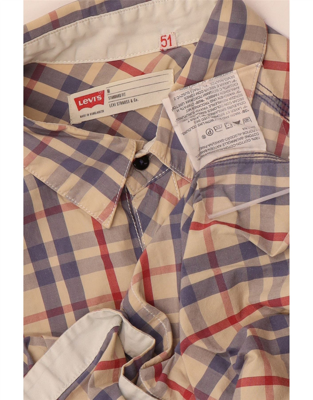 Levi's Herre Standard Fit skjorte Medium Flerfarvet ternet bomuld