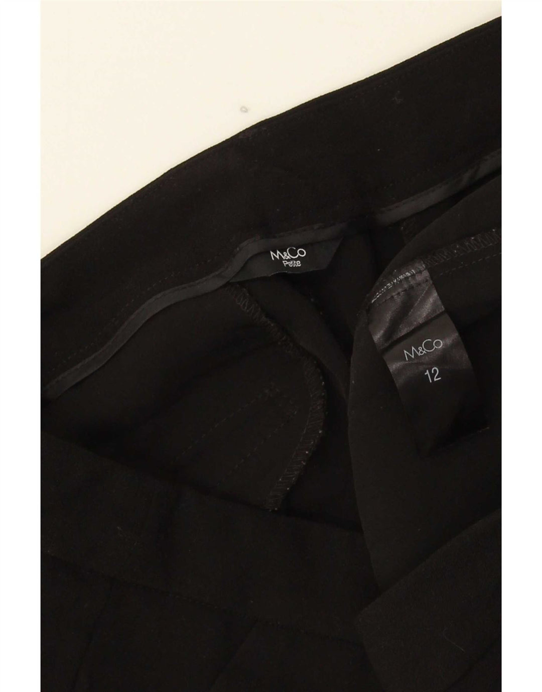 M&Co Dame Slim Chino Bukser UK 12 Medium W32 L25 Sort Polyester