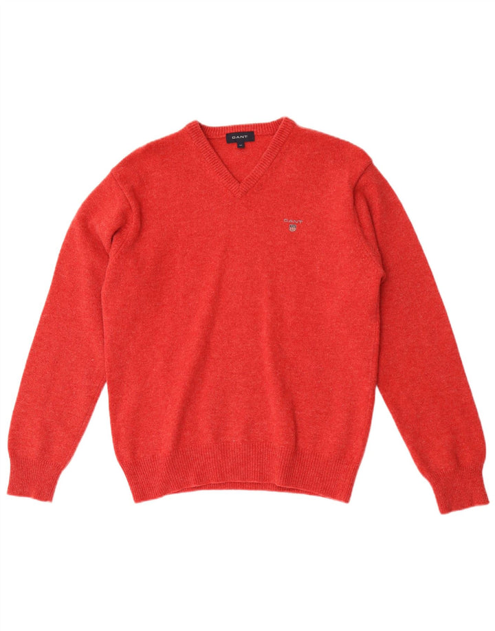 Gant Herre V-hals sweater Medium Rød Uld