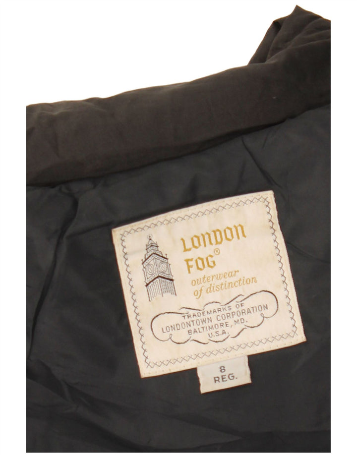 LONDON FOG Polstret frakke til kvinder US 8 Medium Black