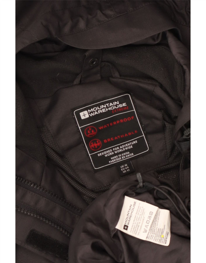 Mountain Warehouse Dame Regnjakke med hætte UK 16 Stor Sort Polyester