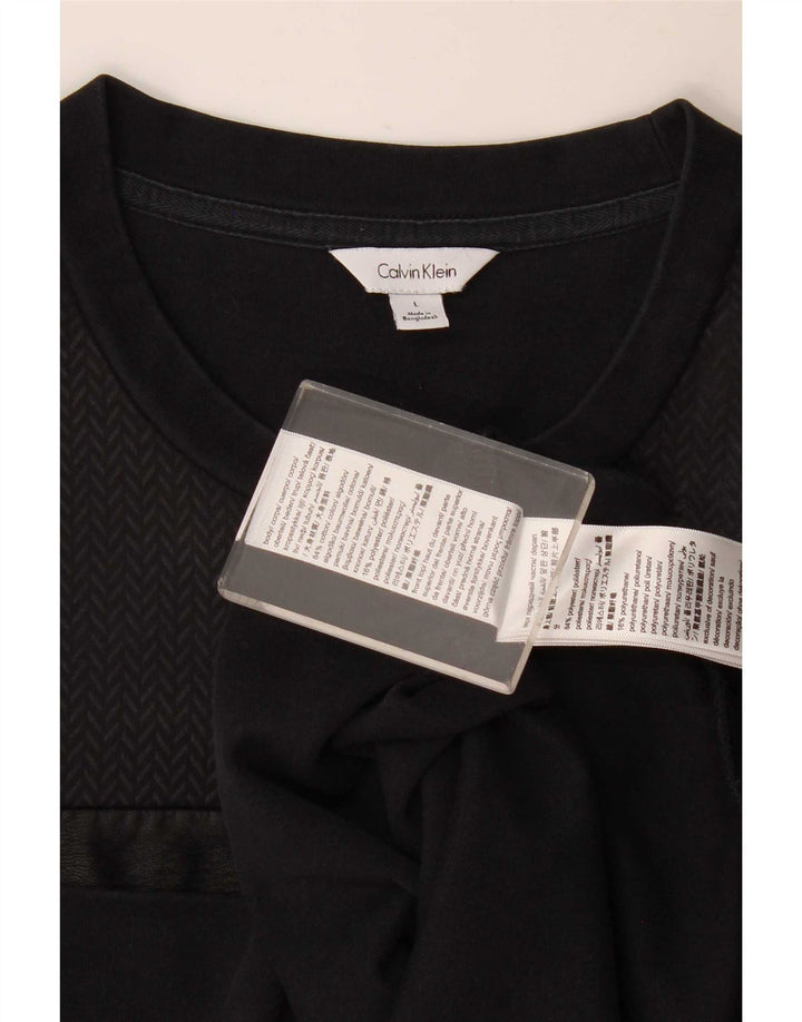 Calvin Klein Herre Sweatshirt Jumper Stor Sort Bomuld