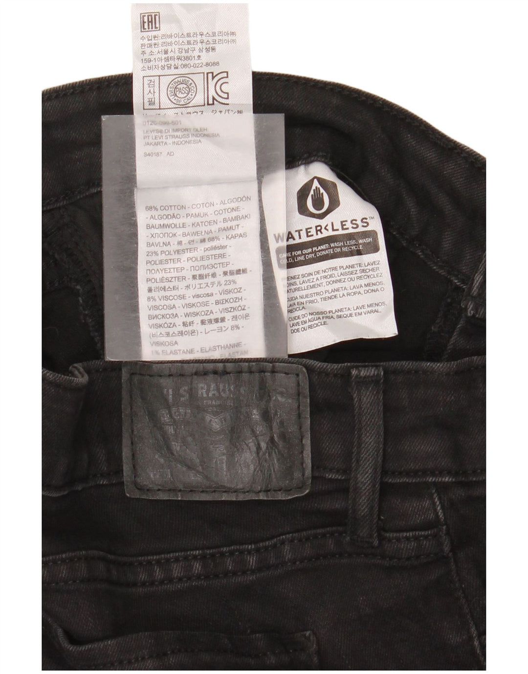 Levi's Dame 711 Skinny Jeans W31 L32 Sort Bomuld