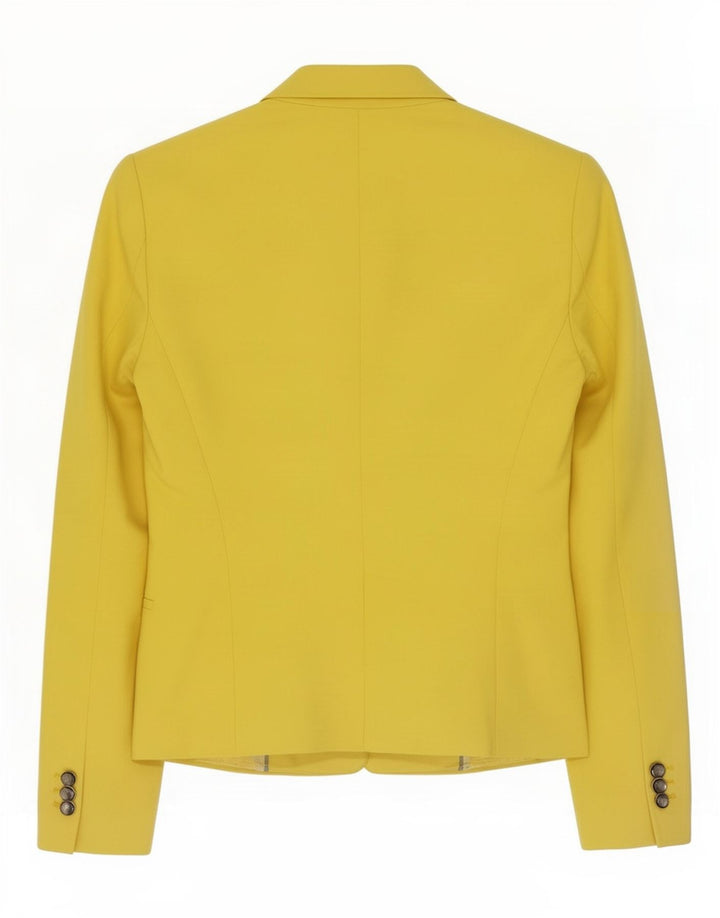 Zara Dame 1 Knap Blazer Jacket UK 12 Medium Gul Polyester