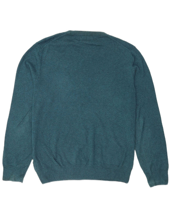 Marks & Spencer Herre sweater med rund hals, stor blå bomuld