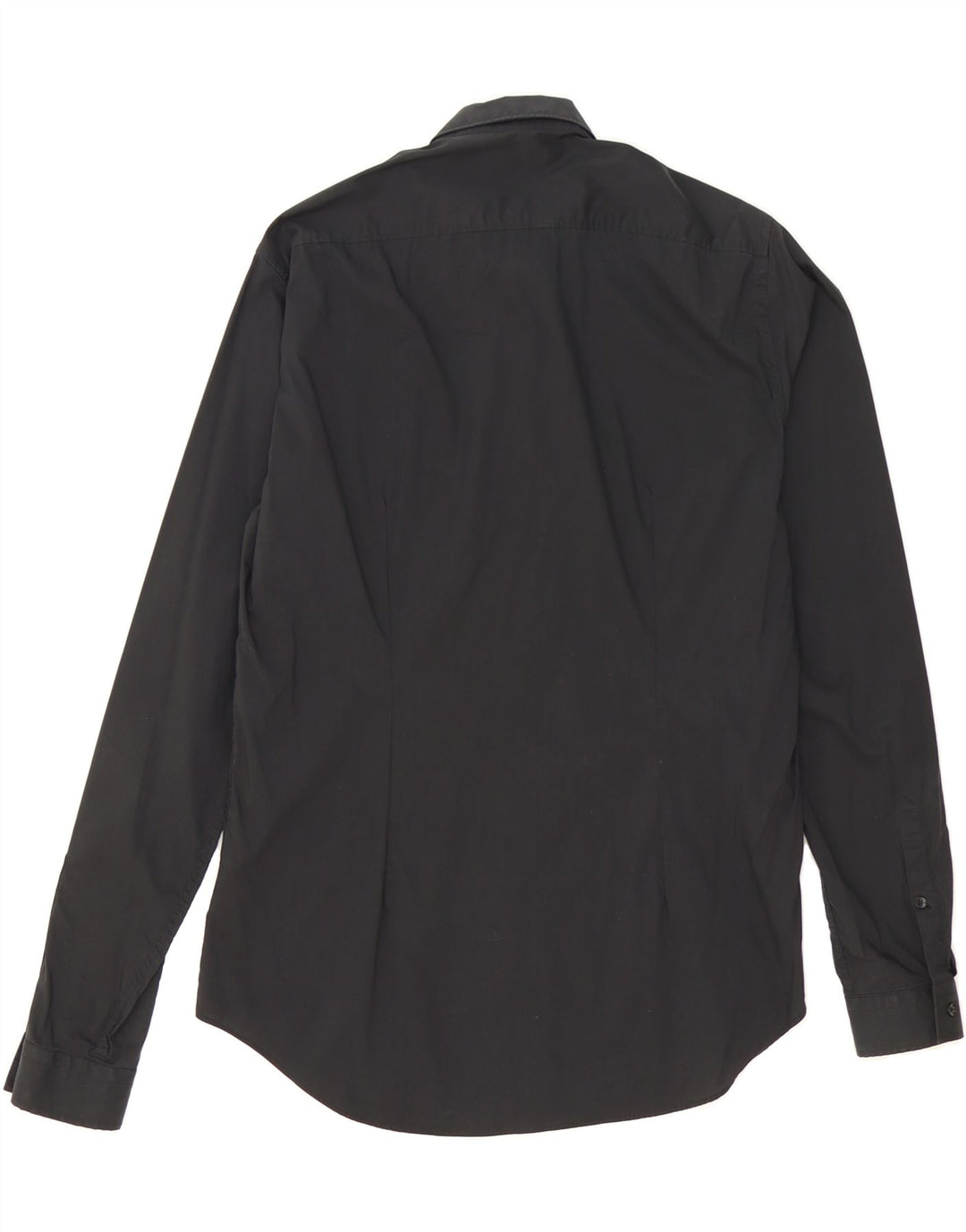 ZARA Mens Slim Fit Shirt Medium Black Cotton Vintage Zara and Second-Hand Zara from Messina Hembry 