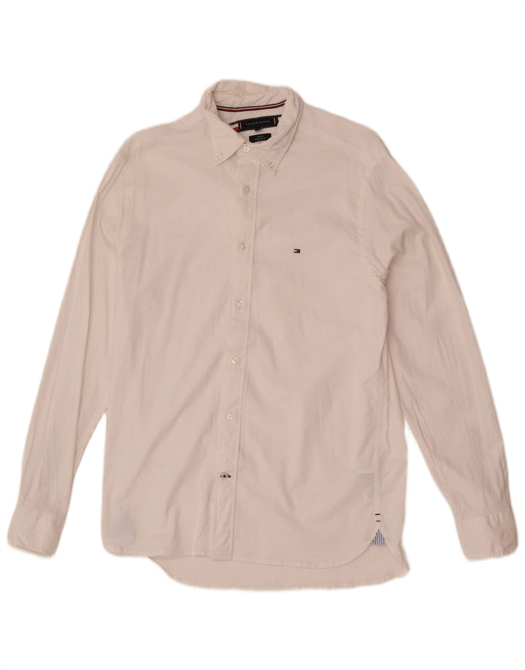Tommy Hilfiger Herre Regular Fit skjorte Lille hvid bomuld