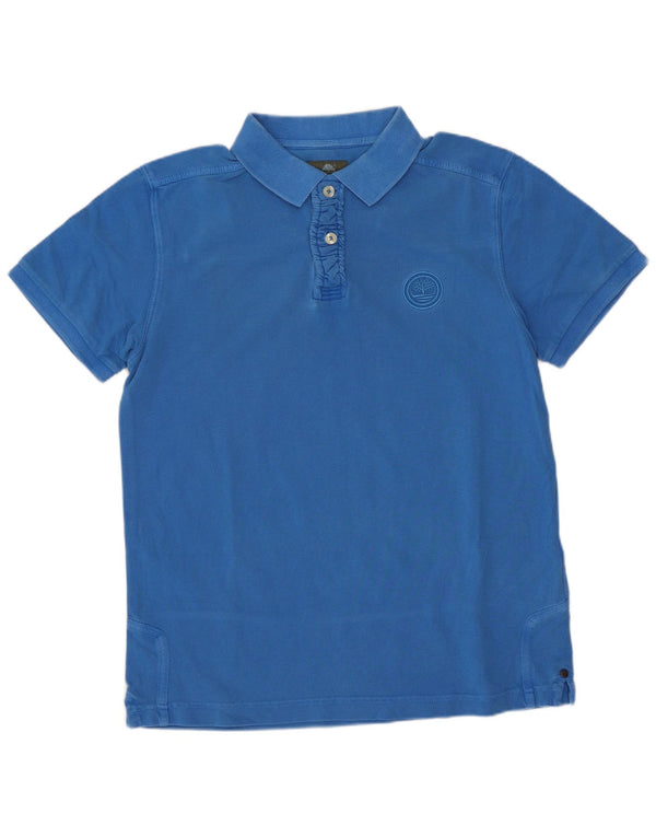 Timberland Herre Slim Fit Polo Shirt Medium Blue Bomuld