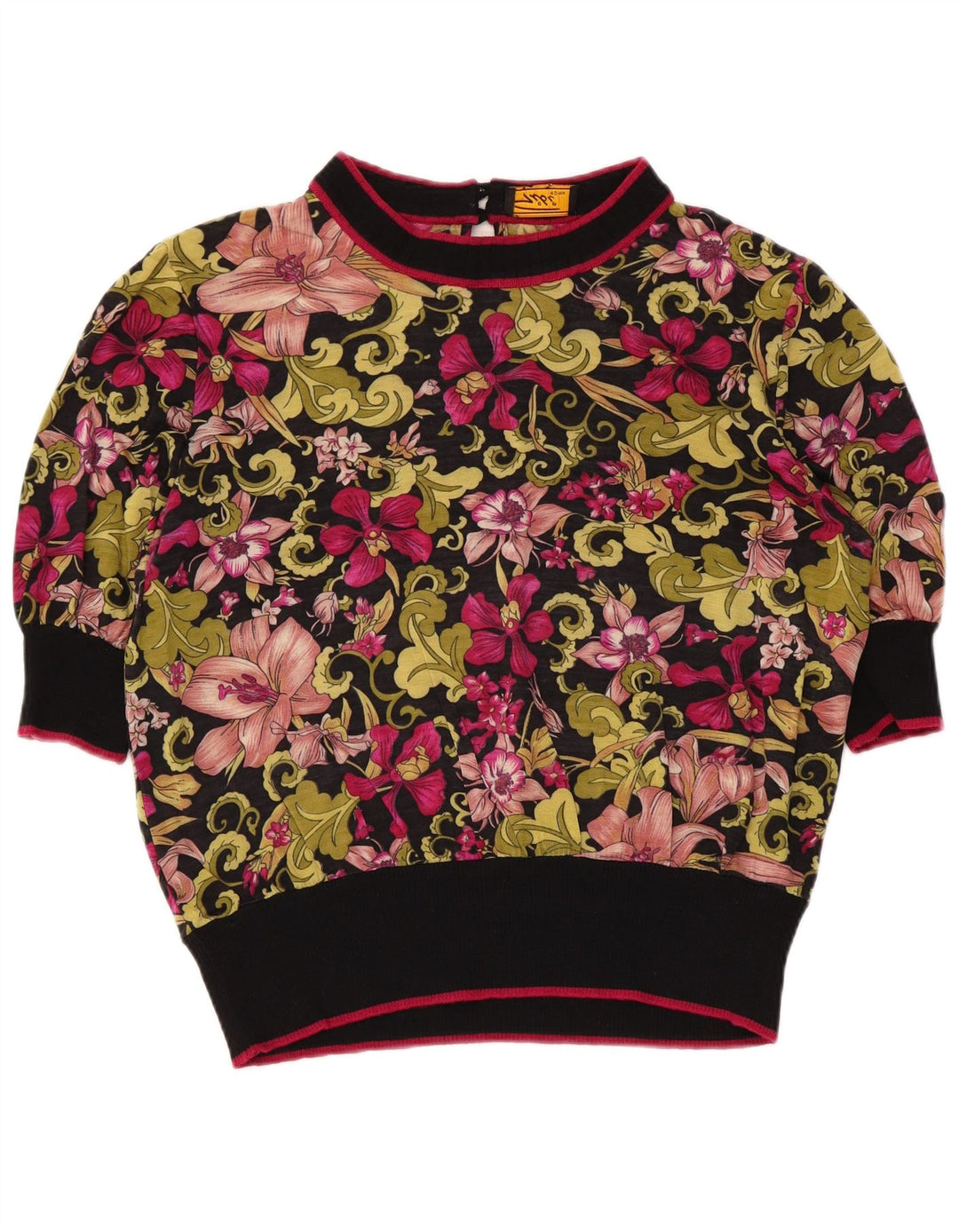 Gibi Dame 3/4 ærmet bluse Top UK 14 Large Multicolored Floral