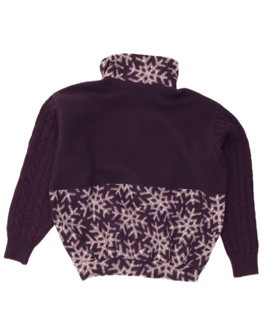 Nordica Dame Oversized Fleecetrøje med abstrakt mønster UK 10 Lille Lilla
