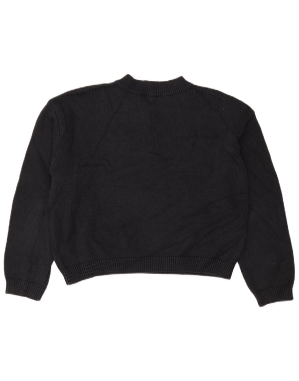Marks & Spencer Womens Crop V-hals sweater UK 14 Medium Black
