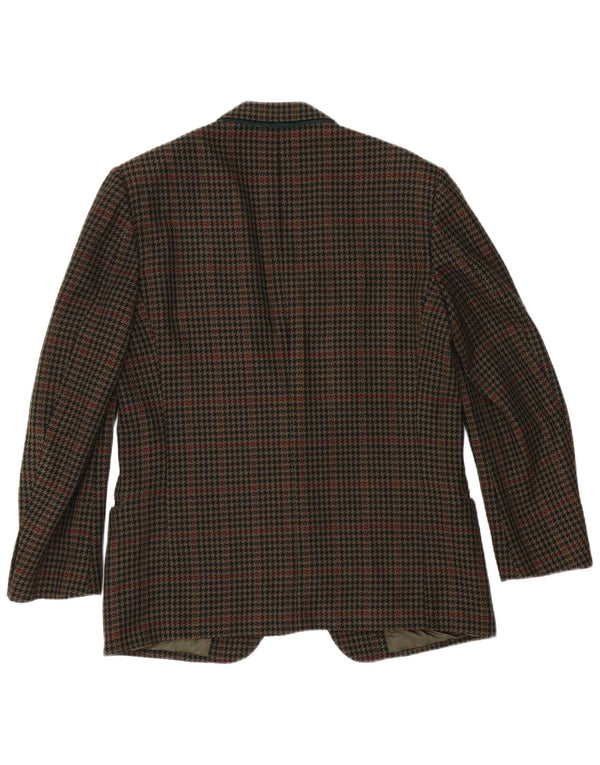 Valentino Herre 2-knaps blazerjakke UK 38 Medium Brown Houndstooth