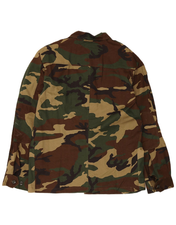 Vintage Herre Military Jacket EU 54 2XL Grøn Camouflage Army