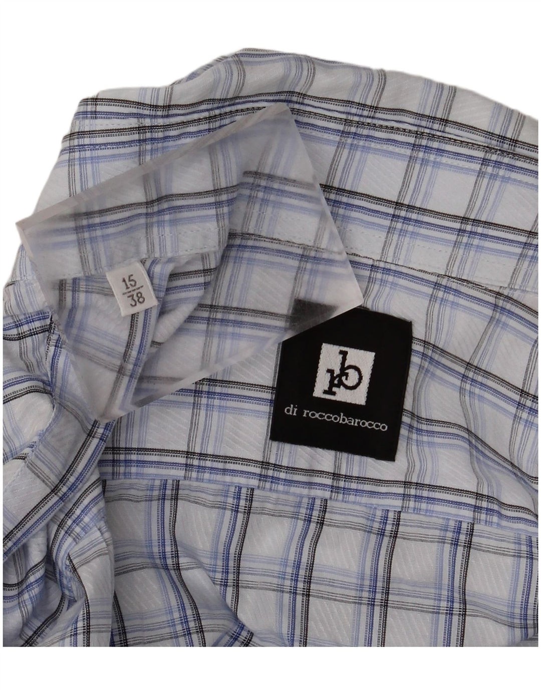 Roccobarocco Herreskjorte Str. 15 38 Medium Blue Check