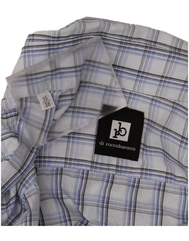 Roccobarocco Herreskjorte Str. 15 38 Medium Blue Check