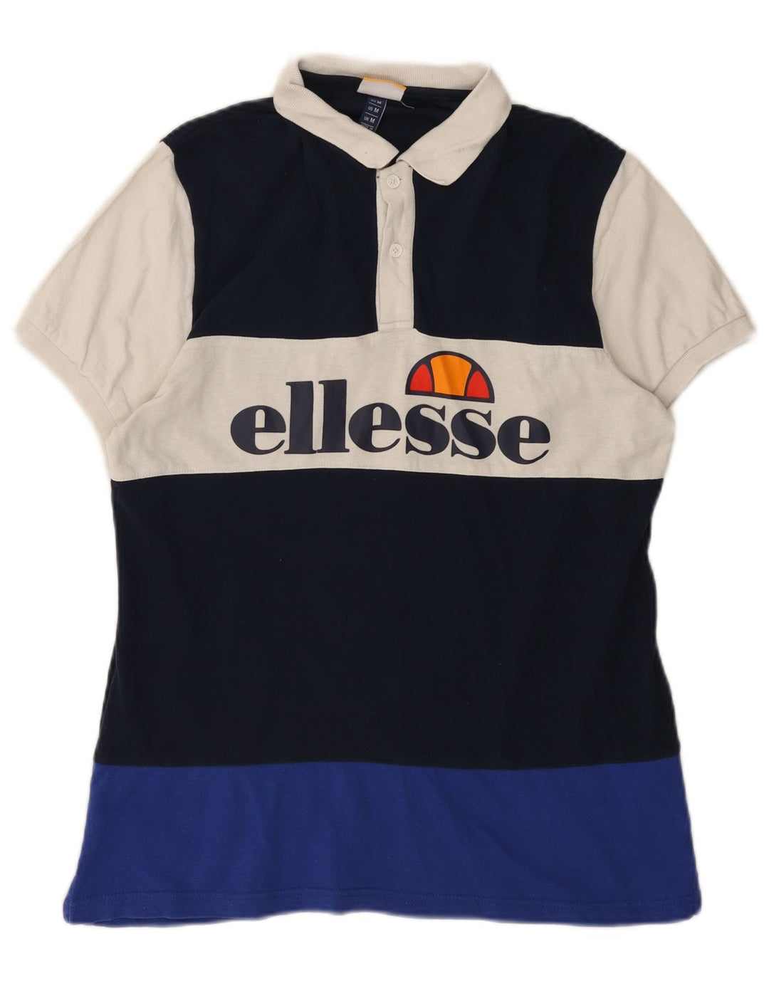 ELLESSE Grafisk poloshirt til mænd Medium Flerfarvet Colourblock Bomuld