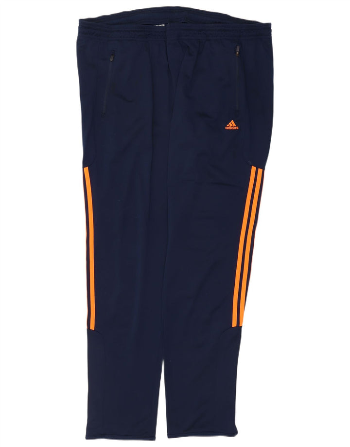 Adidas Træningsdragtsbukser til mænd 2XL Navy Blue Colourblock Polyester