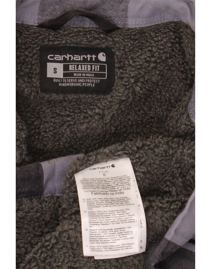 Carhartt Herre Relaxed Fit Lumberjack Flanel Shirt Small Blue Gingham