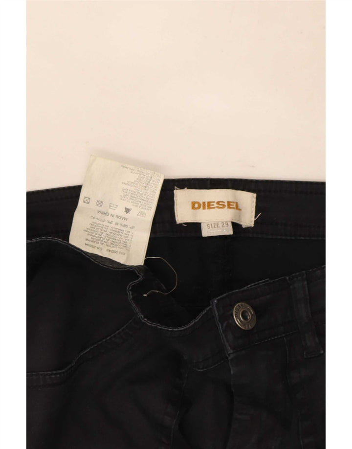 Diesel Dame Slim Jeans W29 L30 Sort Bomuld