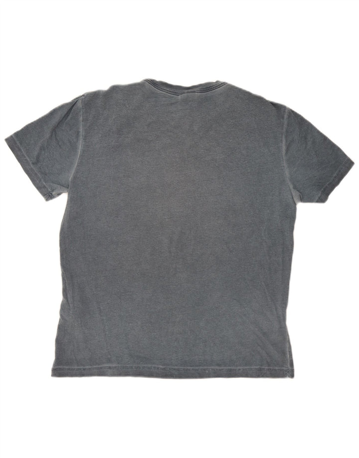 Diadora Herre grafisk T-shirt top mellemgrå bomuld