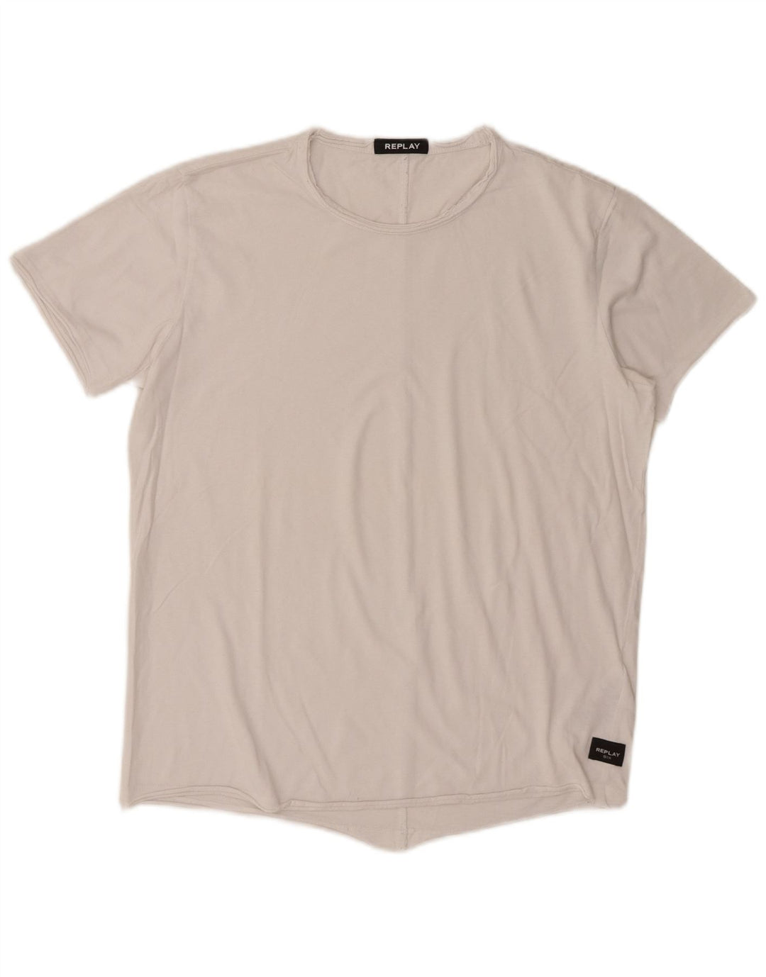 Replay Herre T-Shirt Top Medium Hvid Bomuld