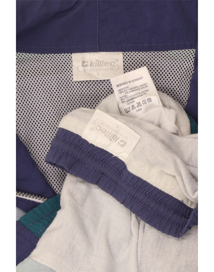 Killtec Herre grafisk hel træningsdragt Stor blå farveblok polyamid