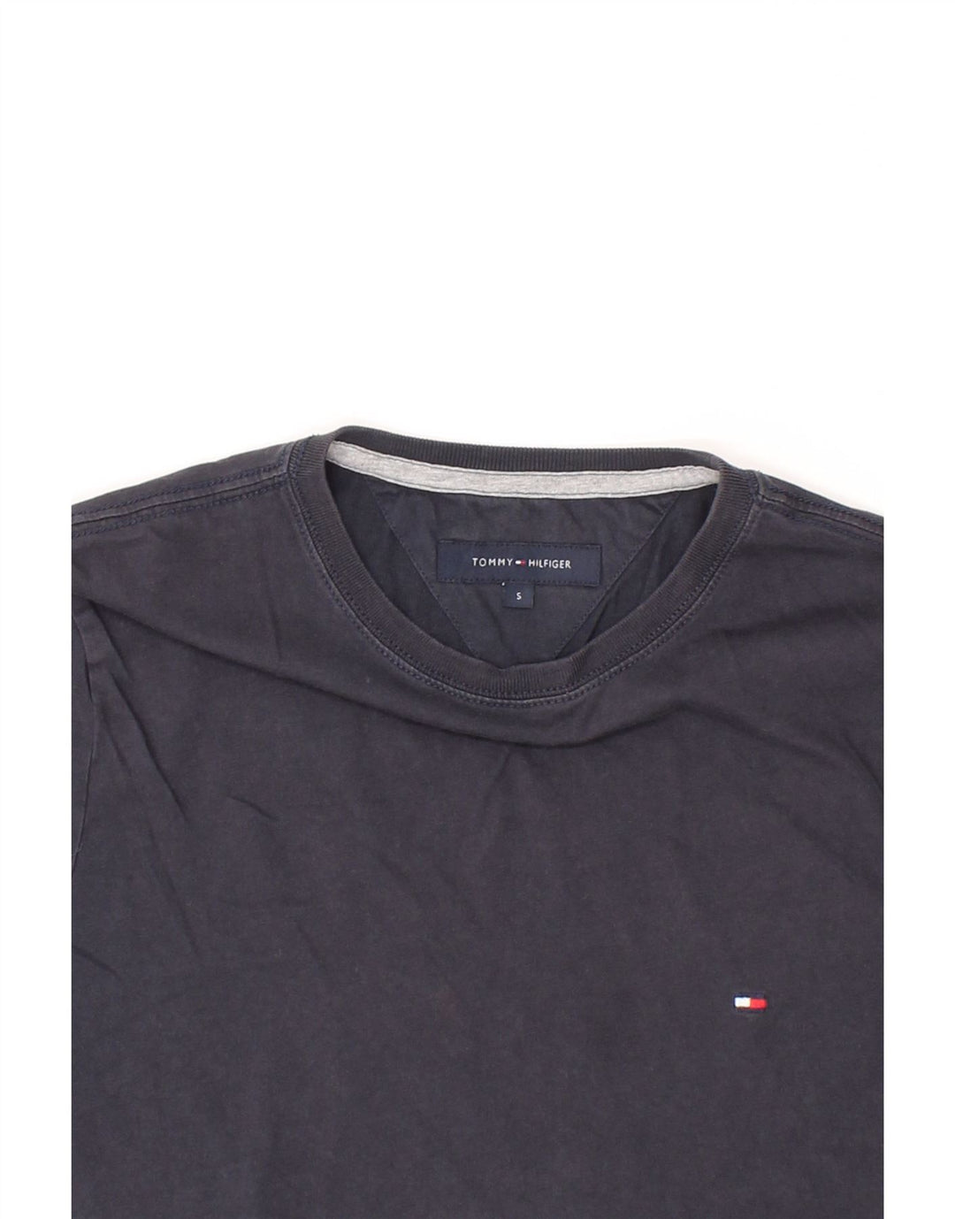 TOMMY HILFIGER Mens T-Shirt Top Small Navy Blue Cotton Vintage Tommy Hilfiger and Second-Hand Tommy Hilfiger from Messina Hembry 