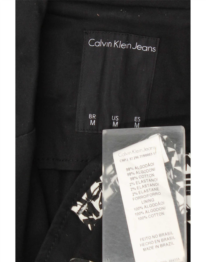 Calvin Klein Jeans Herre 2 Button Blazer Jacket UK 38 Medium Sort Bomuld
