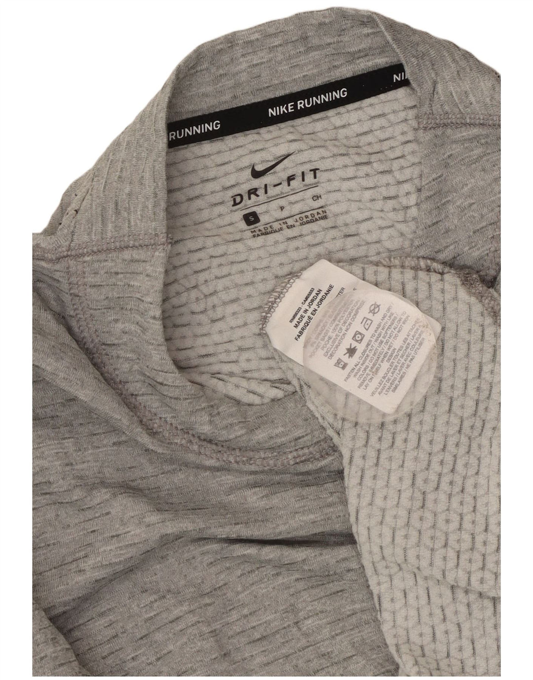 Nike Dame Dri Fit Oversized Top Langærmet UK 10 Small Grey Flecked