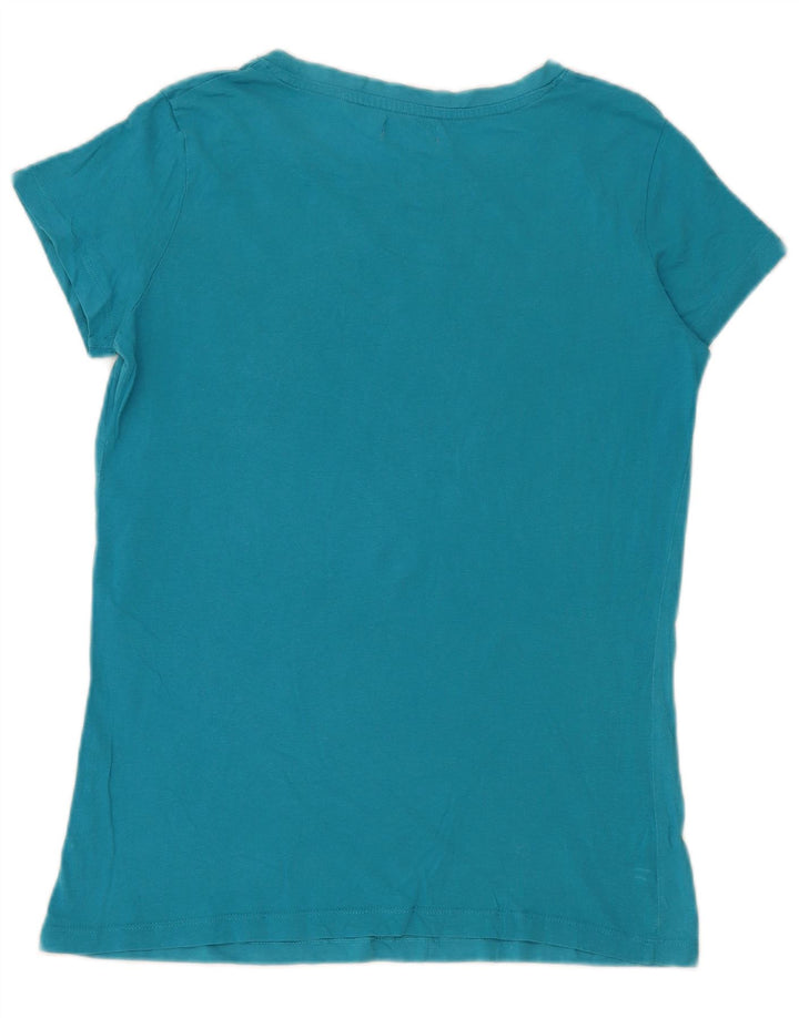 Kappa Dame Grafisk T-Shirt Top UK 14 Stor Blå