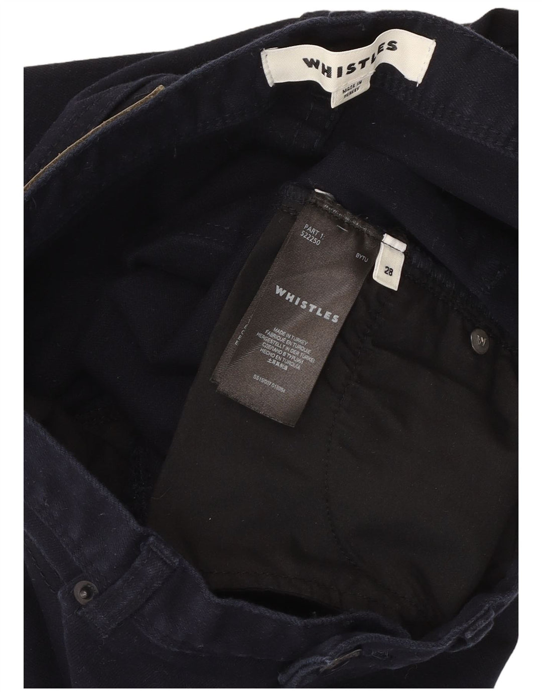 WHISTLE Dame Skinny Jeans W28 L29 Marineblå Bomuld