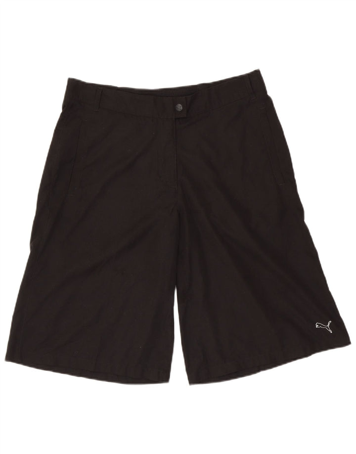 PUMA Bermuda-shorts til kvinder UK 12 Medium W30 Sort polyester