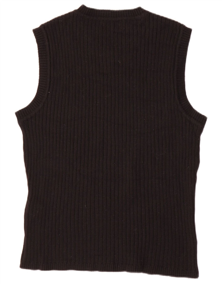 Zara Dame Vest Tank Top UK 18 XL Sort Uld