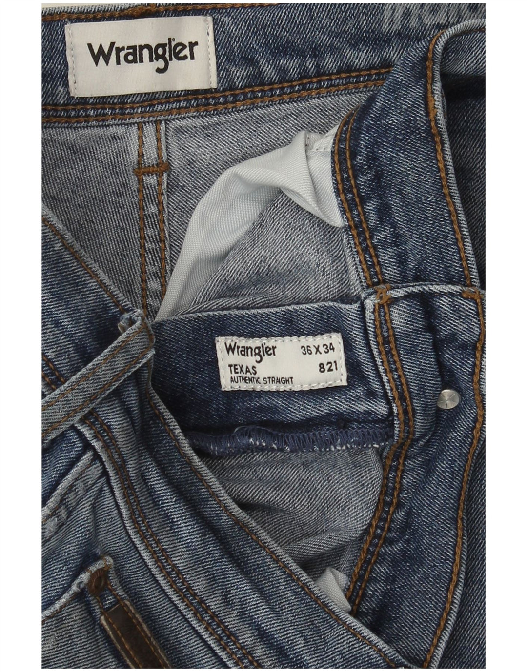 Wrangler Herre Texas Straight Jeans W36 L32 Blå