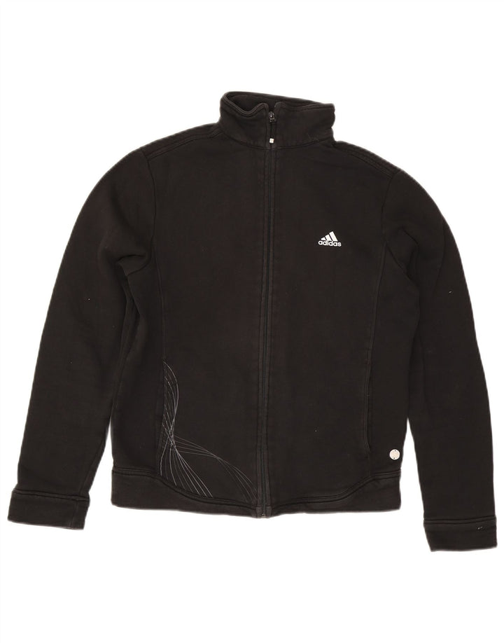 Adidas Dame træningsdragt Topjakke UK 16 Stor Sort Bomuld