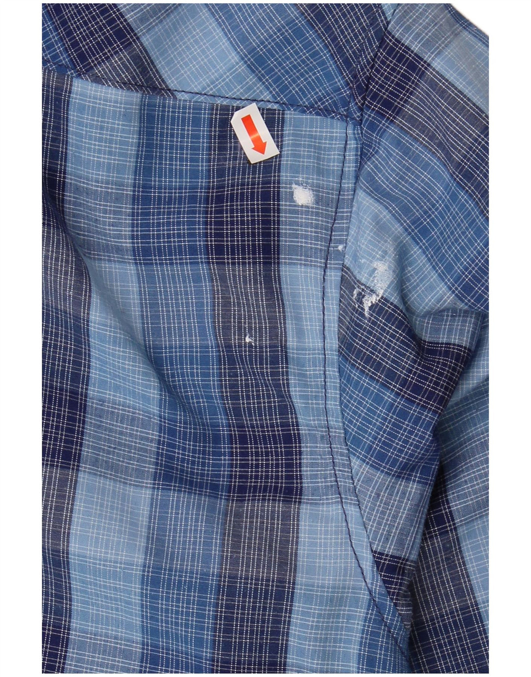 JAMES PRINGLE Mens Short Sleeve Shirt XL Blue Check Polyester