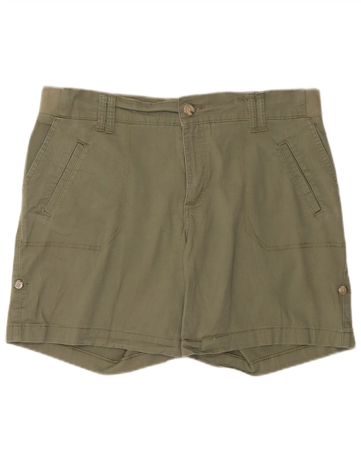 Lee Womens Riders Chino Shorts US 16 2XL W38 Khaki Bomuld