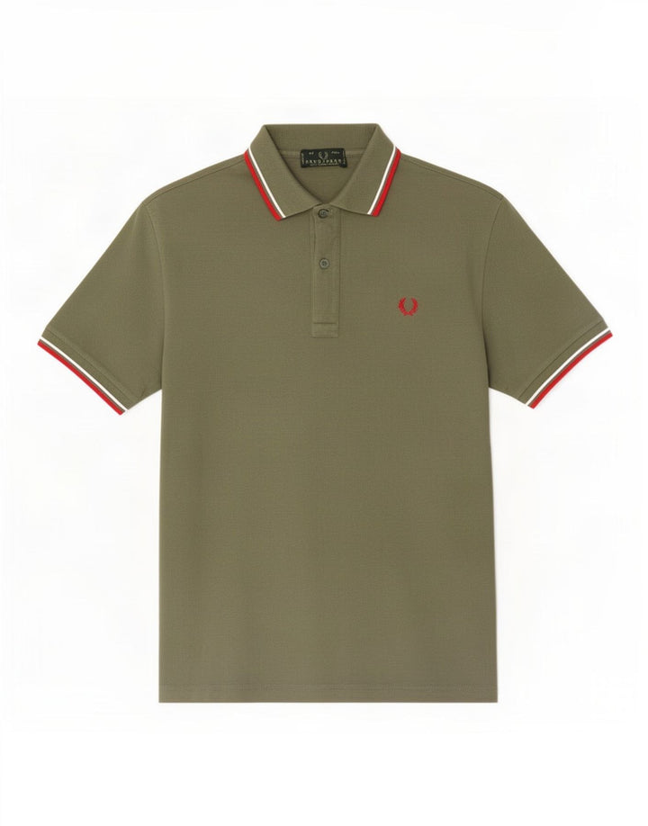 Fred Perry Herre poloshirt Stor Khaki Bomuld