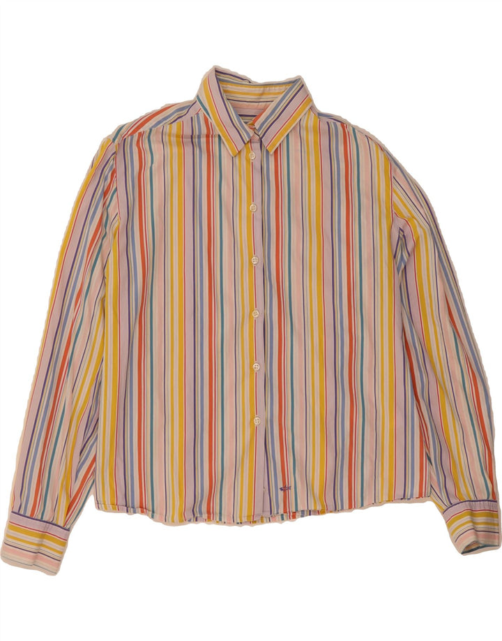 PAUL & SHARK Womens Shirt IT 46 Large Multicoloured Striped Vintage Paul & Shark and Second-Hand Paul & Shark from Messina Hembry 