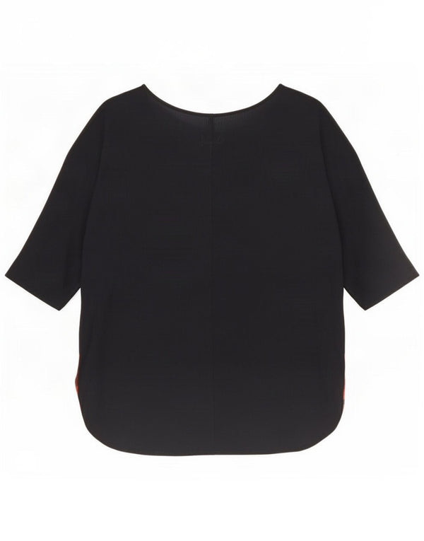 Desigual Dame 3/4 ærmet Oversized Tunika Top UK 14 Medium Black Floral