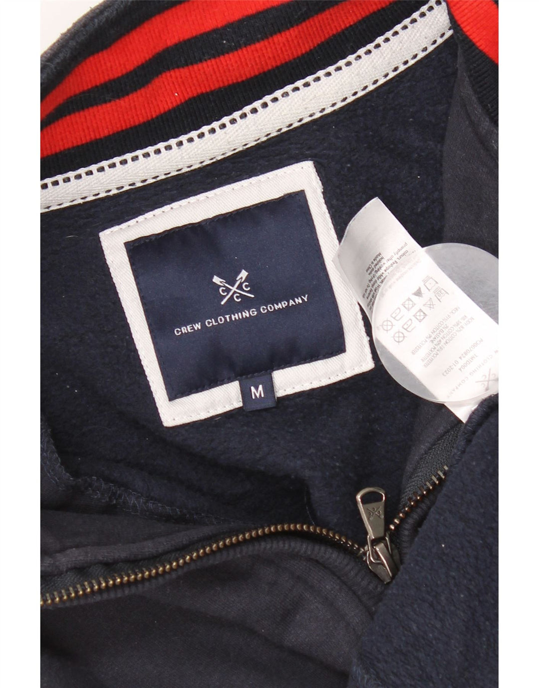 Besætningstøj Herre Zip Neck Sweatshirt Jumper Medium Navyblå Bomuld