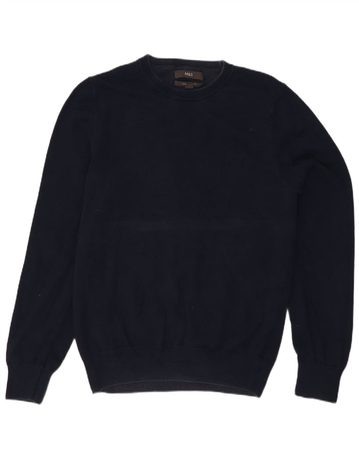 Marks & Spencer Dame sweater med rund hals DK 10 Small Navy Blue