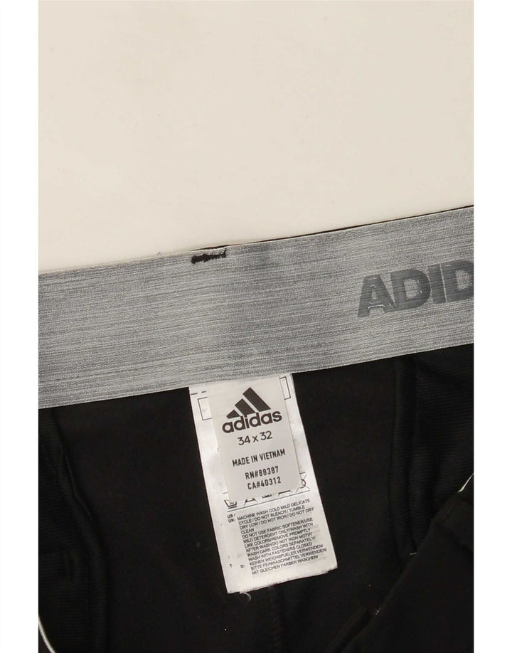 Adidas Straight Chino-bukser til mænd W34 L32 Sort polyester